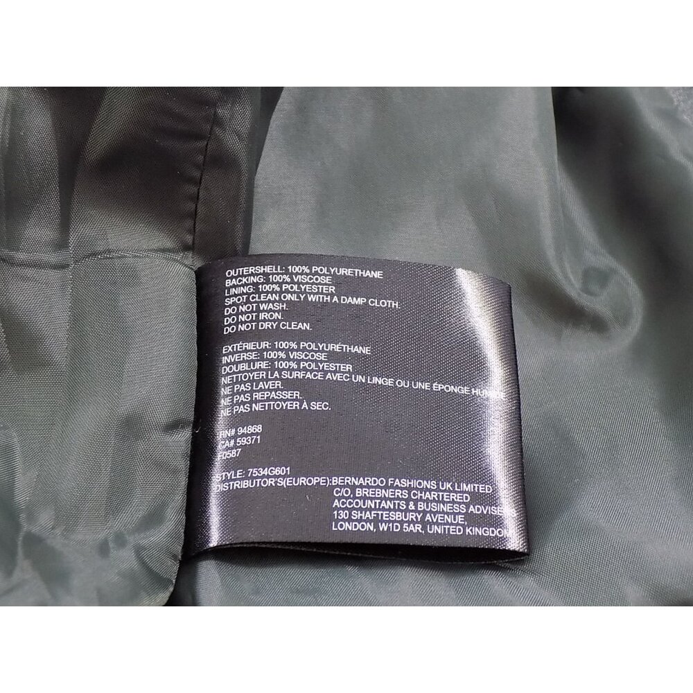 Faux Leather Jacket Dark Green Women Size XS Collection b Star Studded NWT - Picture 10 of 10